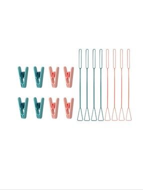 IKEA Slibb Kids Clothespin Set - Coral, Teal, Mint